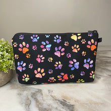 Load image into Gallery viewer, Pouch - Dog Cat, Black Rainbow Paw