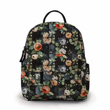 Load image into Gallery viewer, Mini Backpack - Floral On Black