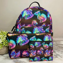 Load image into Gallery viewer, Bundled Set - Mini Backpack, Pouch, & Mini Pouch - Dragon Rainbow