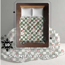 Load image into Gallery viewer, Blanket Christmas #19 - Santa Duck - PREORDER