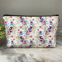 Load image into Gallery viewer, Pouch - Floral Vines Pink Purple Blue