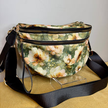 Load image into Gallery viewer, The Roni Nylon Crossbody - Floral Green Magnolia