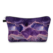 Load image into Gallery viewer, Pouch - Purple Rose Gold Sparkle Waves