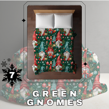 Load image into Gallery viewer, Blanket Christmas #7 - Green Gnomes - PREORDER