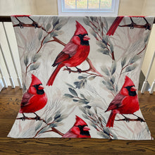 Load image into Gallery viewer, Blanket - Christmas - Red Cardinal
