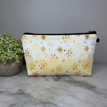 Load image into Gallery viewer, Pouch - Christmas - Snowflake Gold