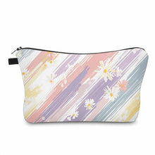 Load image into Gallery viewer, Pouch - Floral Pastel Stripe Daisy