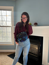 Load image into Gallery viewer, The Roni Nylon Crossbody - Blue Green Purple Galaxy