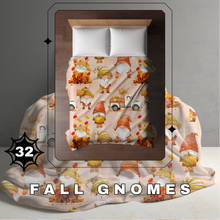 Load image into Gallery viewer, Blanket Halloween #32 - Fall Gnomes - PREORDER ends 7/25