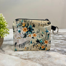 Load image into Gallery viewer, Mini Pouch - Music Notes Floral