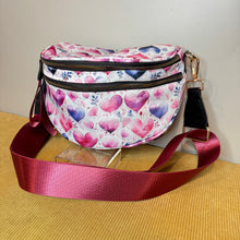 Load image into Gallery viewer, The Roni Nylon Crossbody - Pink Purple Hearts