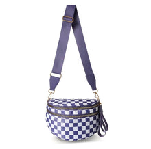 Load image into Gallery viewer, The Roni Nylon Crossbody - Checkered Cloud Purple