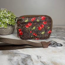Load image into Gallery viewer, Rue - Nylon Wristlet Wallet - Animal Brown Cherry
