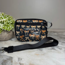 Load image into Gallery viewer, Rue - Nylon Wristlet Wallet - Animal Black Bow
