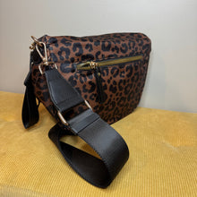 Load image into Gallery viewer, The Roni Nylon Crossbody - Animal Print Black & Caramel - PREORDER