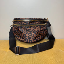 Load image into Gallery viewer, The Roni Nylon Crossbody - Animal Print Black & Caramel - PREORDER