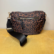 Load image into Gallery viewer, The Roni Nylon Crossbody - Animal Print Black & Caramel - PREORDER