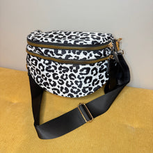 Load image into Gallery viewer, The Roni Nylon Crossbody - Animal Print White with Black