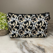 Load image into Gallery viewer, Pouch - Black White Cream Floral