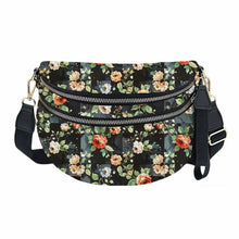Load image into Gallery viewer, The Roni Nylon Crossbody - Floral on Black