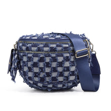 Load image into Gallery viewer, The Roni Nylon Crossbody - Checkered Denim - PREORDER