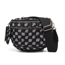 Load image into Gallery viewer, The Roni Nylon Crossbody - Checkered Denim - PREORDER