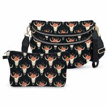 Load image into Gallery viewer, Bundled Set - Roni & Pouch - Bull Skull Floral