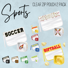 Load image into Gallery viewer, Sports Clear Zip Pouch 2 Pack - PREORDER 3/18-3/21