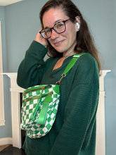 Load image into Gallery viewer, The Roni Nylon Crossbody - Checkered Lime