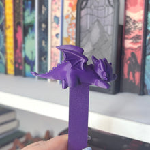 Load image into Gallery viewer, 3D Printed Chibi Dragon Bookmark | Cute Book Accessory