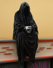 Load image into Gallery viewer, 3-D Printed Grim Reaper Drinking Tea Bookshelf Decor