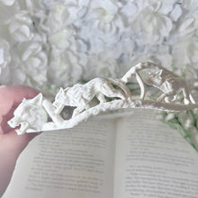 Load image into Gallery viewer, Fantasy Wolf crown, 3D printed tiara, lightweight cosplay accessory for adults