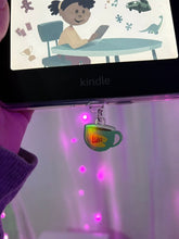 Load image into Gallery viewer, Coffee USB-C Dust Plug, Cup Charm, Hook Clasp, Holographic Finish