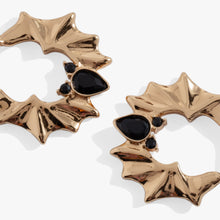 Load image into Gallery viewer, Crystal Bat Hoop Earrings