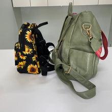 Load image into Gallery viewer, Mini Backpack - Sunflower On Black