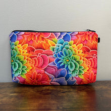 Load image into Gallery viewer, Pouch - Floral, Bright Colorful Embroidery Rainbow