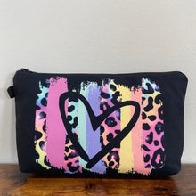 Load image into Gallery viewer, Pouch - Animal Print Rainbow Heart