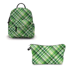 Load image into Gallery viewer, Mini Backpack & Pouch Bundled Set - St. Patrick’s Day - Plaid