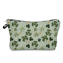 Load image into Gallery viewer, Pouch - St Patrick’s Day - Olive Gold Sparkle Clover