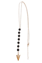 Load image into Gallery viewer, Lava Bead and Arrow Head Diffuser Necklace - Oily BlendsLava Bead and Arrow Head Diffuser Necklace