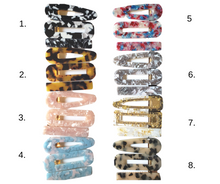 Load image into Gallery viewer, Acrylic 3 piece Barrette Sets
