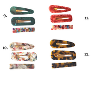 Load image into Gallery viewer, Acrylic 3 piece Barrette Sets