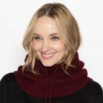 Load image into Gallery viewer, *Pre-Order* Solid Knit Drawstring Hoodie Scarf