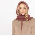 Load image into Gallery viewer, *Pre-Order* Solid Knit Drawstring Hoodie Scarf