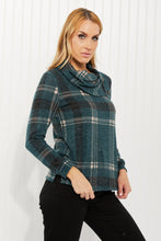 Load image into Gallery viewer, Plaid Side Slit Button Detail Top (SAMPLE SALE)