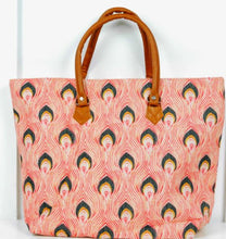 Load image into Gallery viewer, Peacock Feathers Beach Tote