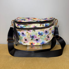Load image into Gallery viewer, The Roni Nylon Crossbody - Watercolor Poppy Floral
