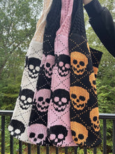 Load image into Gallery viewer, Tote Bag - Knit Sweater - Skull
