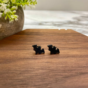 Acrylic Stud Earrings - Halloween - Bat