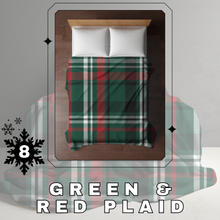 Load image into Gallery viewer, Blanket Christmas #8 - Green &amp; Red Plaid - PREORDER
